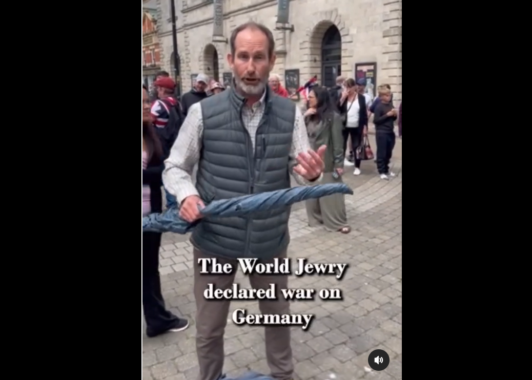 Councillor’s blatant antisemitic rant at “Great British Strike” event