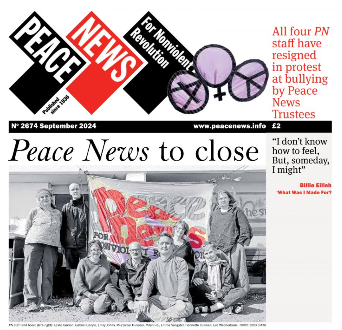 Trustees should not be bosses: A note on the crisis at Peace News Trustees should not be bosses: A note on the crisis at Peace News
